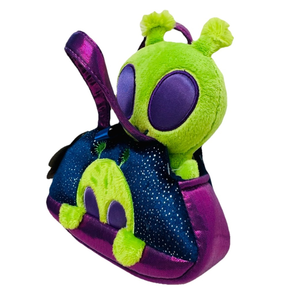 Pet Carrier Fancy Pals - Peek-A-Boo Alien 7” Soft Plush Toy Green NEW! - Picture 3 of 8